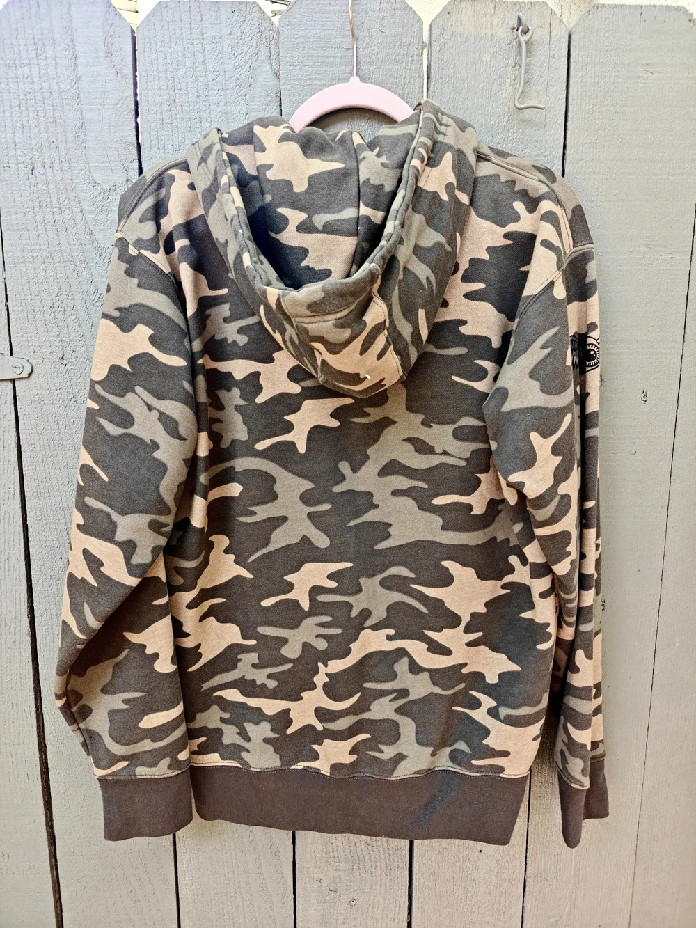 Von Dutch Men's Camo Zip-Up Hoodie - Green and Tan
